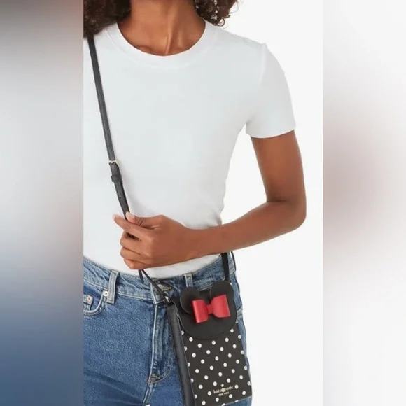 Disney X Kate Spade New York Minnie Mouse North South Flap Phone Crossbody - Picture 1 of 4